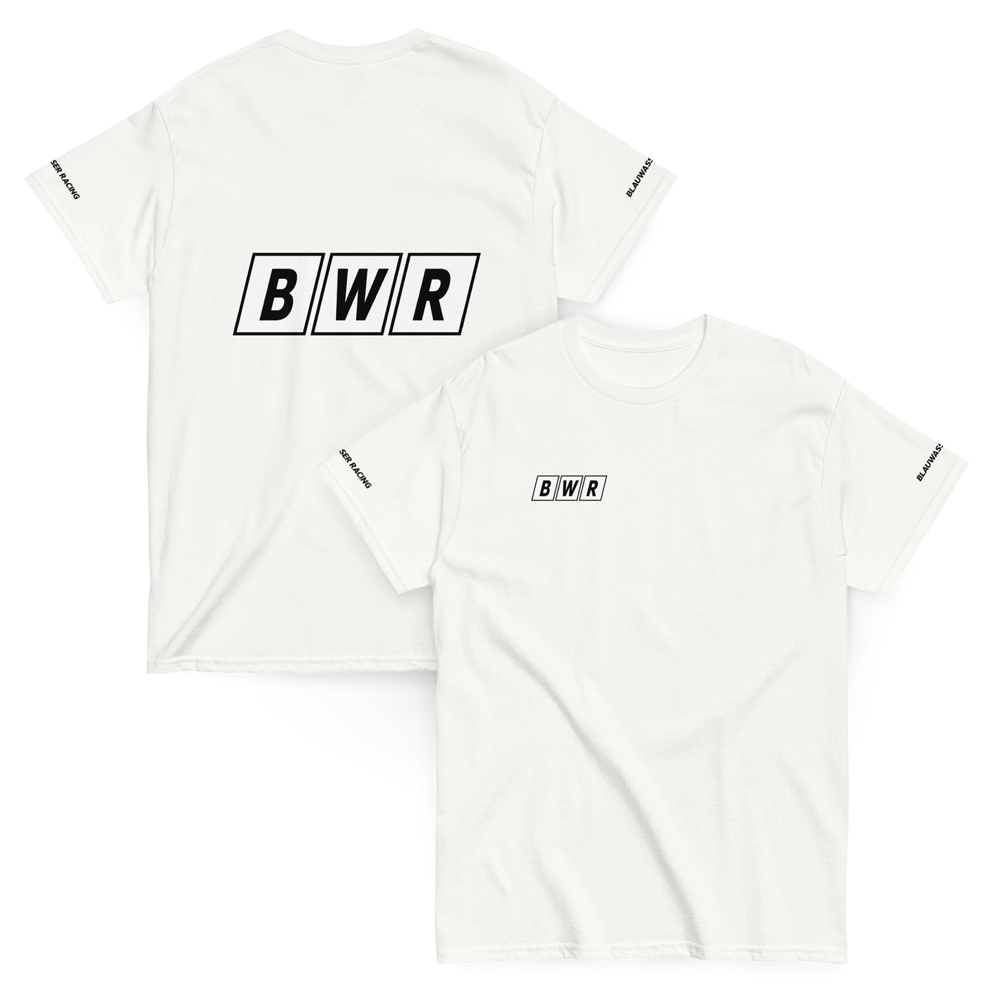 BWR Racing T-Shirt Schwarz &amp; Weiß 